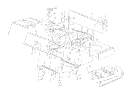 Deck Liftandhanger Assembly Diagram and Parts List for 13AM675G062 2000 Yard Machines Lawn Tractor